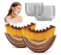 2 cepillos faciales de contorno linfático, masajeador de drenaje linfático para escultura de cara, barbilla y mandíbula, diseñado ergonómicamente para adaptarse a la piel con precisión y aliviar la