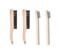 2 Cepillos Grandes De Alambre Y 2 Cepillos De Alambre Pequeños, Manejas De Madera, Cepillos De Metal, Cepillos De Acero, Cepillos De Alambre De Parrilla, Cepillos De Limpieza Manchas.