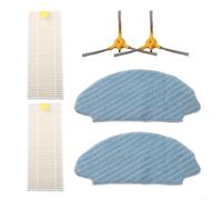 2 cepillos laterales y 2 filtros para MEDION para robot aspirador MD 20041 y MD 19601 mantienen la eficiencia de limpieza