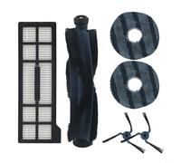 2 cepillos laterales y kit de filtro para Eufy para x10 Pro para omni Robot | Cepillo de rodillo, cerdas de goma para mezcla, recoge la suciedad, se adapta a eufy para x10 para Pro, fácil intercambio