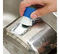 2 cepillos mágicos de acero inoxidable para eliminar óxido de metal, cepillo de limpieza de barras, detergente y removedor de óxido para utensilios de cocina y pulidor de metales