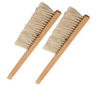 2 cepillos para apicultores, cepillo de abeja de crin natural con mango, cerdas de apicultura de doble, herramienta para colmena, suministros de apicultura
