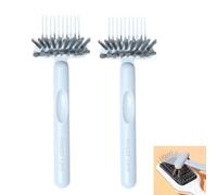 2 cepillos para el cabello, herramienta de limpieza 2 en 1, cepillo limpiador de peine, cepillo limpiador de pelo con rastrillo removedor para eliminar el polvo del cabello