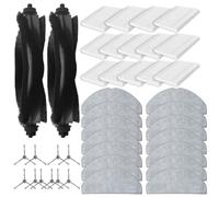 2 cepillos principales, 10 cepillos laterales, kit de 14 paños de fregona para Eufy para ROBOVAC G50 para HYBRID, L60 para HYBRID y L60 para HYBRID SE, accesorios de piezas de repuesto para robot