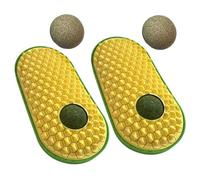 2 cepillos protectores de cara de gatos para gatos, para masajes de mascotas, raspador de aseo para gatos, menta para aliviar el alivio