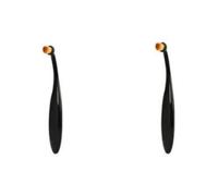 2 cepillos quitamanchas de lágrimas, cepillo para polvo de manchas de lágrimas, removedor de manchas de lágrimas de mascotas de fibra superfina, lavable, cerdas largas cónicas, cepillo aplicador