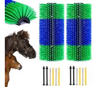 2 cepillos rascadores para caballos, cepillo para caballos con 4 tornillos, cepillo corporal de vaca, cepillo rascador para animales de granja, cepillo grande universal para arañazos, para caballos