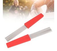 2 cepillos raspadores Guiro, mango ergonómico de plástico y acero inoxidable, cepillo raspador estilo peine de percusión latina para ensayos de banda, presentaciones en vivo,