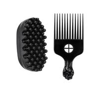 2 Cepillos Rizadores, Peine De Coleta Sucio Portátil, Peine Rizador Compacto, Herramienta De Peluquería Para Coletas Sucias.
