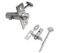2 cerraduras de estrella para puertas, pestillo oculto con llave de estrella, perno de puerta de seguridad de metal, cerradura de tubo para puerta a prueba de fuego ( Size : Stainless Steel 40 mm )
