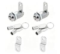 2 Cerraduras de Leva de 27mm con 4 Mismas llaves, DRELD Cerraduras de Seguridad Cilíndricas de Aleación de Zinc para Puerta, Cajón de Seguridad, Buzón de Correo, Armario, Buzón