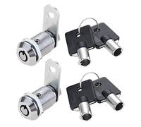2 Cerraduras de Leva de 27mm con 4 Mismas llaves, DRELD Cerraduras de Seguridad Cilíndricas de Aleación de Zinc para Puerta, Cajón de Seguridad, Buzón de Correo, Armario, Buzón