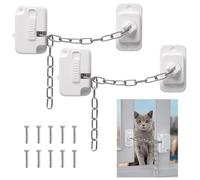 2 cerraduras de seguridad para ventanas con tornillos, cerraduras de restricción de ventana para seguridad de niños y mascotas, cerradura de ventana ajustable para puerta, ventana corredera, nevera,