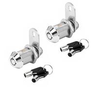 2 cerraduras tubulares de 1-1/8 pulgadas de aleación de zinc para buzón de seguridad con 2 llaves, cerradura de cilindro para buzón, caravana, cajón de puerta