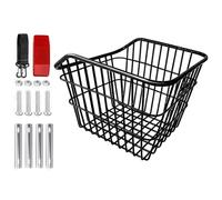 2. Cesta de carga trasera de alta capacidad, resistente al óxido, fácil instalación para todas las bicicletas, cesta trasera universal de acero al carbono