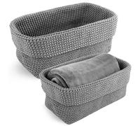 2 cestas de almacenamiento trenzadas, cesta de almacenamiento para toallas de invitados, cesta trenzada para baños, cocinas, salas de estar, oficinas, cestas de almacenamiento para toallas,