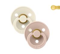 2 Chupetes BIBS Colour Round Blush/ Ivory size 1 (0-6m)