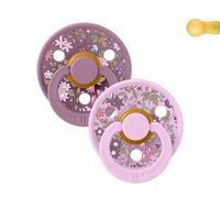 2 Chupetes BIBS Colour Round Liberty Chamomile Lawn Violet Sky Mix