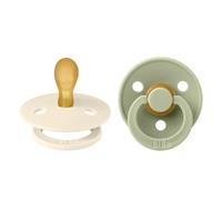 2 Chupetes BIBS Colour Simétrica 0-6m - Ivory/Sage