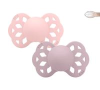 2 Chupetes BIBS Infinity Simétrica Blossom/Dusky Lilac BIBS Talla: 6-18 M