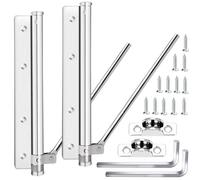 2 Cierrapuertas Automatico Puerta con Tornillos y Llave de Allen,Cierre Automático Ajustable,Cierrapuertas Muelle de Aleación de aceros inoxidables,Ideal para Instalar en las Puertas de Madera y Metal