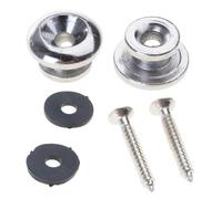 2 cierres de botón de correa cromados, pieza de repuesto para mandolina y guitarra, hebillas de cinturón para mujer