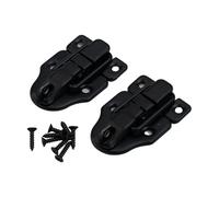 2 cierres de hierro antiguo con hebilla de pico de pato con aro de bloqueo para candado, cierre seguro de palanca de maleta para cajas, joyas, almacenamiento resistente, plata/dorado/negro/bronce, 69