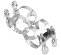 2 cierres de ligadura de saxofón tenor de metal Yootones compatibles con saxofón tenor saxofón saxofón (cromado)