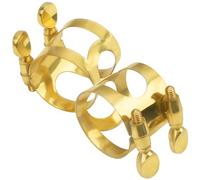 2 cierres de ligadura de saxofón tenor de metal Yootones compatibles con saxofón tenor saxofón saxofón (dorado)