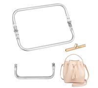 2 cierres de marco de bolsillo, Boquillas para Bolsos 16 cm, 20 cm Boquillas Monederos Metalicas Cierres para Bolsos de Crochet para Hacer Monedero, Bolsas y Otras Manualidades, con 1 hebilla metal