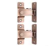 2 cierres de puerta de acero inoxidable de 90 grados para puertas correderas con mecanismo de bloqueo de ángulo recto y métodos de instalación (rojo)