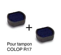 2 cinta de tinta recarga para sello Colop Printer R17 17 mm, color azul