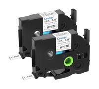 2 cintas de etiquetas compatibles con Brother HSe-231 tubo termorretráctil, negro sobre blanco para PT-D210 PT-D400 PT-E300 PT-E500 PT-P750WVP etiquetadora 0.46 pulgadas x 5 pies 11.7 mm x 1.7 mm 5m