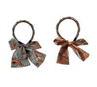 2 cintas de pelo de tela de satén retro cintas de pelo cruzadas de satén, agregando un temperamento exquisito y elegante, cintas de pelo antideslizantes azules y naranjas