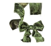 2 cintas de terciopelo con borde dorado, hechas a mano, for decoración coronas navideñas, manualidades, lazos for el cabello, accesorios costura Para Decorar(Green)