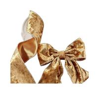 2 cintas de terciopelo con borde dorado, hechas a mano, for decoración coronas navideñas, manualidades, lazos for el cabello, accesorios costura para Manualidades(Yellow)