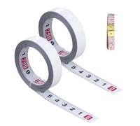 2 cintas métricas autoadhesivas, 3 m, cinta métrica blanca adhesiva, cinta métrica autoadhesiva para medir bancos de trabajo y objetos verticales.