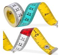 2 cintas métricas, cinta métrica suave para sastres, bolsillo de tela de doble cara, cintas flexibles de colores para coser sastres y medidas corporales en pulgadas y centímetros