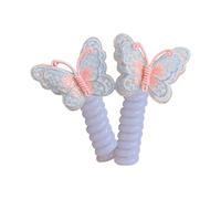 2 cintas para el pelo para niños, bordadas, con diseño de mariposa, estéticas, coleteros para el pelo de niña, coleteros
