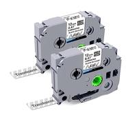 2 cintas transparentes TZe-131 de 12 mm compatibles con Brother P-touch transparentes de 12 mm TZ Tape 12 mm 0,47 TZe131 para PT- H110 H100LB H105 1010 H107 1000 1005 1280