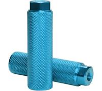 2 clavijas azules de aleación de aluminio antideslizantes para bicicleta BMX para bicicleta de montaña, clavijas traseras de acrobacias para ejes de 3/8 pulgadas, accesorios para bicicleta BMX