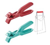 2 clips anti-escaldaduras, 1 clip para placa con mango de plástico, clip aislante del calor, clip para platos anti-escaldaduras, suministros de cocina creativos antideslizantes