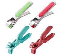 2 Clips De Acero Inoxidable Y 2 Clips De Silicona, Clips Anti-Escaldaduras, Herramientas De Cocina, Clips Antideslizantes, Herramientas De Sujeción Para Cubiertos
