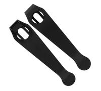 2 clips de bolsillo de titanio para transporte profundo compatibles con cuchillos Spyderco, acabado negro lavado a la piedra