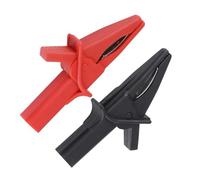 2 clips de cocodrilo aislados, clip de cocodrilo para 2 piezas de plástico aislado que permite el agarre. Diseñado para un uso duradero con una durabilidad adecuada y consistente