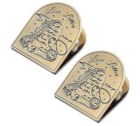 2 clips de papel de notas antiguas de metal para marcapáginas, clips de página de libros, clips de álbumes de recortes para libros novedosos, planificadores, cuadernos, suministros antiguos