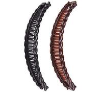 2 clips de plátano negro y uno marrón, pinzas largas, plátano, mango de pez, pinzas de plástico, otras piedras preciosas, accesorios para el pelo