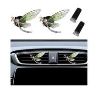2 clips de ventilación de libélula brillante, bonitos ambientadores de cristal para coche, difusor de diamantes de imitación, clip de ventilación para mujeres y niñas, accesorios de decoración