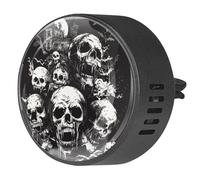 2 clips de ventilación para coche, ambientador con calaveras, estampado de castillo de árbol muerto, difusor de aceites esenciales de aromaterapia