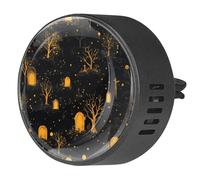 2 clips de ventilación para coche, ambientador con estampado de árbol muerto de tumba, Halloween, difusor de aceite esencial de aromaterapia
